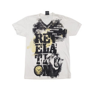 NTW Revelation It's coming sooner than you think lion v-neck tee shirt sz S